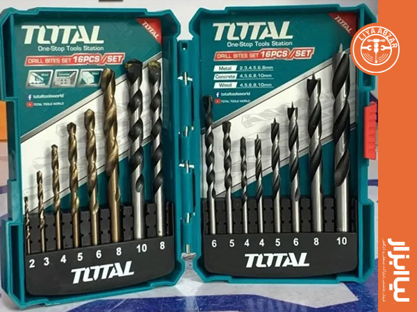 ست مته دریل 16 پارچه توتال مدل TACSD6165